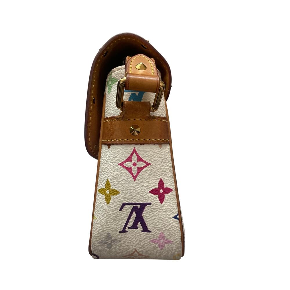 Louis Vuitton Murakami White Multicolor Monogram Sologne Shoulder Bag - Picture 3 of 16